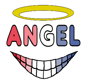 Angel design features a halo with the word 