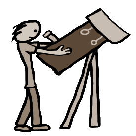 Astronomy design shows a keen astronomer using a large refracting telescope to observe the night sky and stars of the universe.