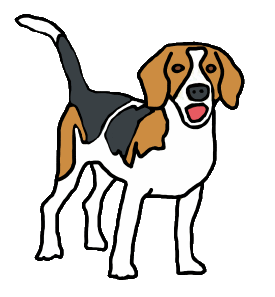 Beagle graphic style drawing