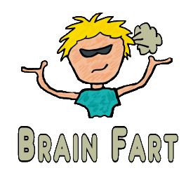 A farting brain illustration for the expression brain fart which means a temporary mental lapse. Whoops there goes another brain fart. Ah well, whatever. Celebrate memorable occurrences with this fun hand drawn design. Ideal graphic for repeat offenders.