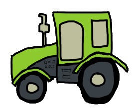 Green Farm Tractor graphic for farmers, agricultural workers and fans of farm machinery.