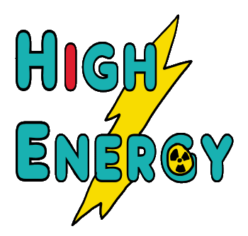 High Energy design features big lettering with a lightning flash background, plus a red 