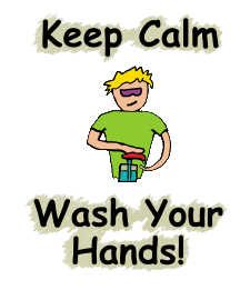 Wash Your Hands design is a fun way to get this important hand hygiene message across.  Shows person washing hands using a hand soap dispenser with the 