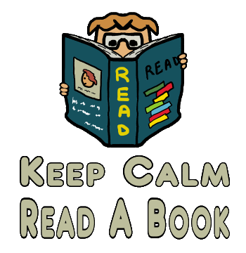 Keep Calm and Read a Book shows an avid reader immersed in a book - reading and escaping reality for a while. It's bookworm quality time!