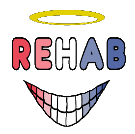 Rehab Angel design features the word 