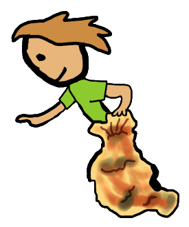 Sack race design for school sports day or team building exercises.  Jump in a sack, grab tight and get racing.  Use the bounce or the walk method for success and enjoy the smell of that hessian sack.