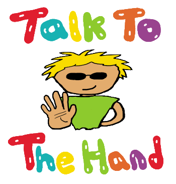 Talk To The Hand design shows a person holding their hand up to stop you with the message below. A fun Talk to the Hand graphic.