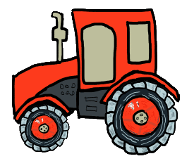 Red tractor graphic for fans of farm machinery, agricultural workers and anyone who likes big boys toys.