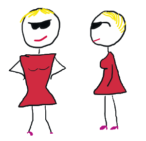 Image result for stick figure in a dress