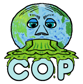 Anti COP design shows the earth vomiting over the COP lettering below. It doesn't matter which COP it is, it will host faux science, politicians and celebs flying in from around the world to tell us how to avoid our carbon footprint and save the planet. Reject this hypocritical lunacy with this fun design for anti climate change deniers and those who truly care about the planet.