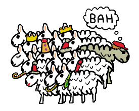 Anti Xmas Sheep is a humorous design featuring a flock of party loving sheep heading to their Xmas do. One sheep says 