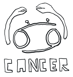 Cancer the Crab star sign design