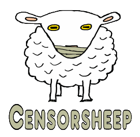 Apart from being a fun pun, Censorship Censorsheep has a point to make. The gagged sheep has been censored because that is how all good sheep should be. An obedient sheep, he has stood there while they gag him so he no longer has a voice. Let's all be censored sheep. Or maybe not.