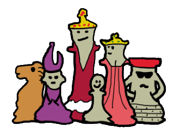 Chess Family is a fun design showing the pieces of a chess game in a family style pic with King and Queen plus baby pawn, a bishop or priest (whatever), plus their house (or castle) and a horse. For keen players and fans of chess.