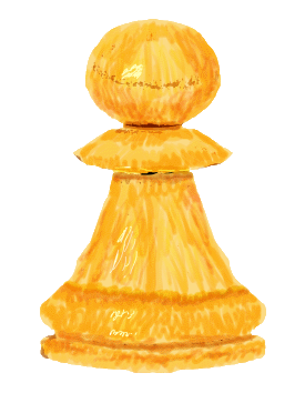 Chess Pawn design is a drawing of a wood chess pawn piece. For fans of the mighty pawn!