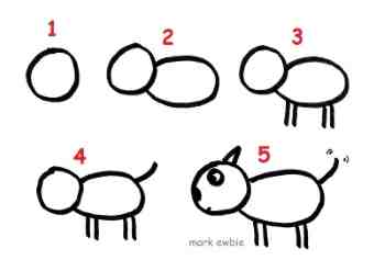 how to draw a stick dog