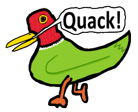 Funny Duck Quacking features a confident strutting duck striding along saying 