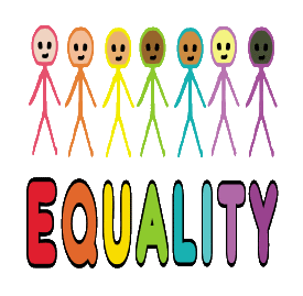 Equality design is an anti-division message. Different people stand together with the word 