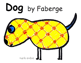 Drawing of a Faberge Dog