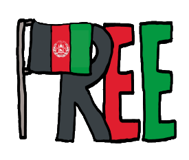 Free Afghanistan design shows the word 
