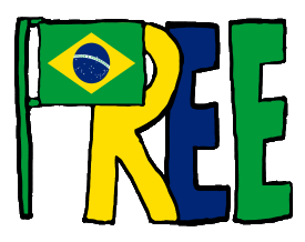 Free Brazil shows the word 