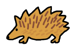 Simple hedgehog drawing