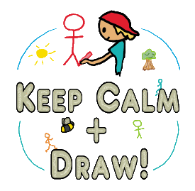  A fun simple drawing with Keep Calm and Draw message. Get those pens out and get drawing!