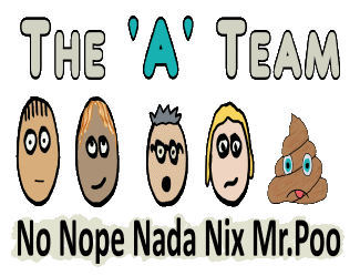 A humorous take on teamwork shows the management A Team with cartoons and captions. A fun design for anyone in a team from workers to project managers and beyond.
