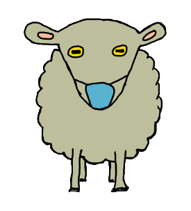 Anti Mask Mask Wearing Sheep shows a sheep wearing a mask