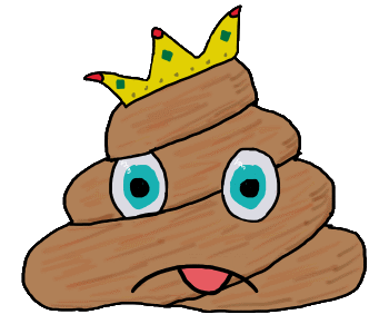 Royal Poop is an anti-monarchy design with an irreverent depiction of a crown-wearing cheeky poo. Celebrate royalty and all they stand for.