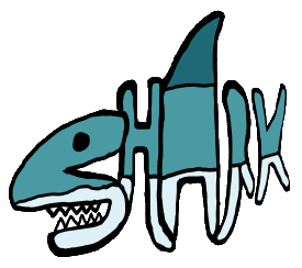 Cool shark word design makes a shark out of the letters in the word. From mouth plus teeth through distinctive fin and on to the tail - shark word is a fun graphic for fans of this ultimate predator.