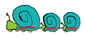 Snailway design - train of snails for slow moving railway pun