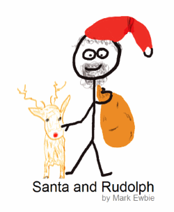 stickman Santa and Rudolph