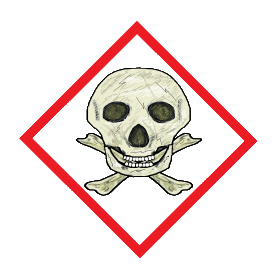 Toxic Hazard Symbol is the skull and crossbones inside a red diamond. A fun graphic to celebrate, and warn, of Toxic Hazards.